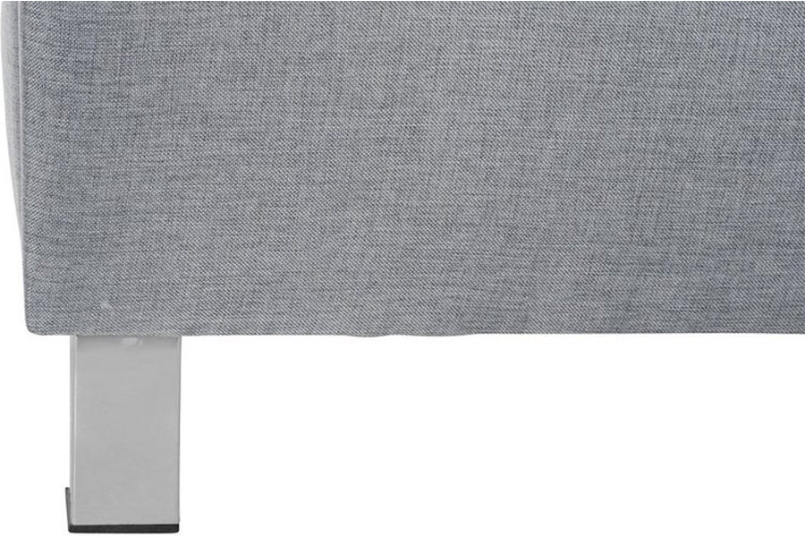 Zeke Bed Without Storage | King | Light Grey Fabric Upholstery