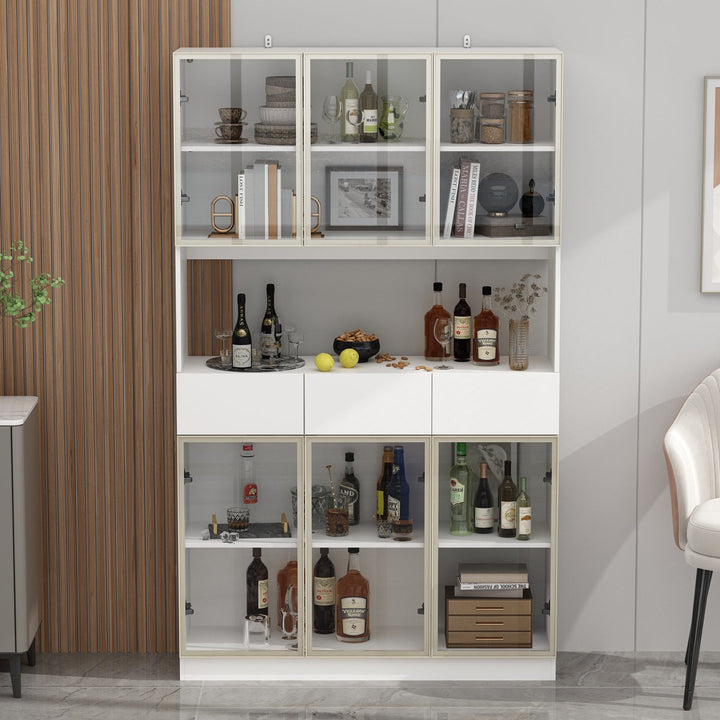 Roco Tall  Crockery Unit | White