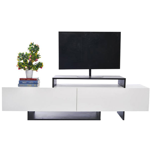 Castle TV Stand | White & Black