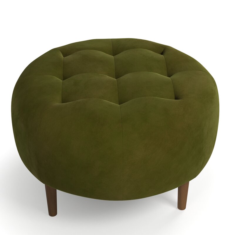 Fransh Ottoman | Olive Green