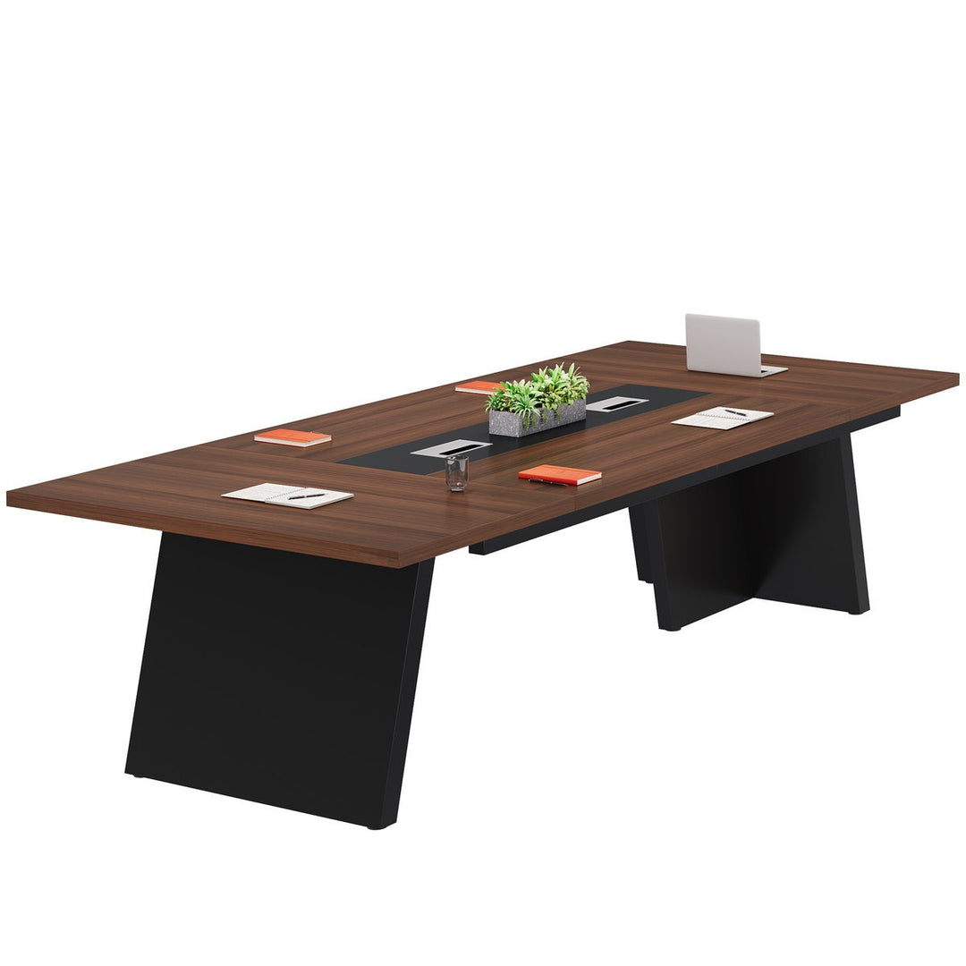Greta   Conference table  | Walnut & Black