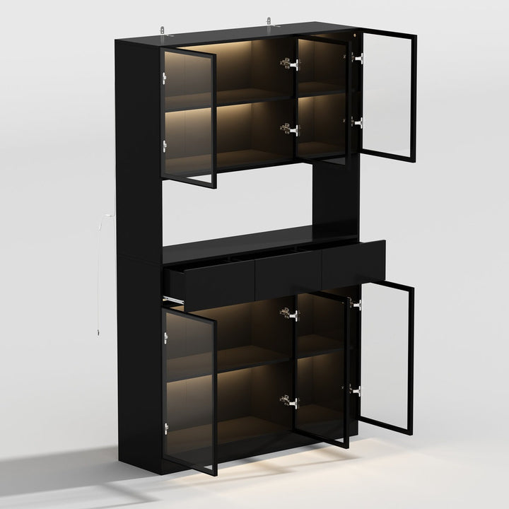 Roco Tall  Crockery Unit | Black