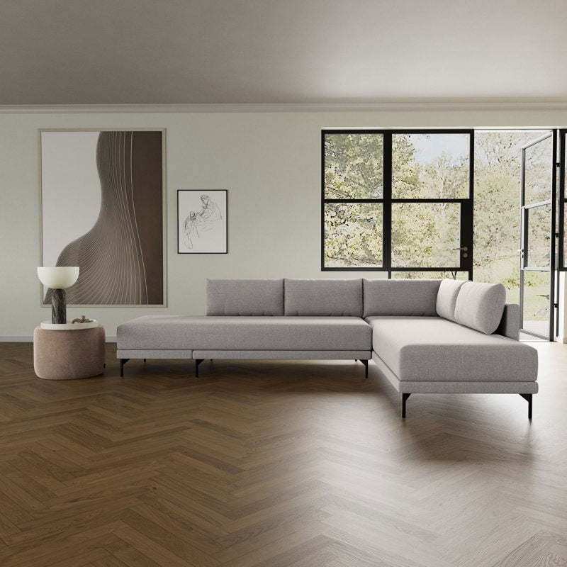 Aura L-Shape Sofa | Beige | Right Facing