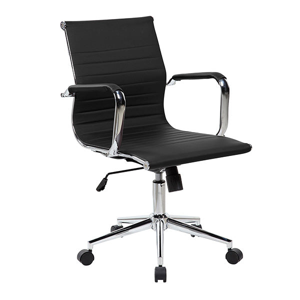 Noah Workstation Medium Back Office Chair | Black