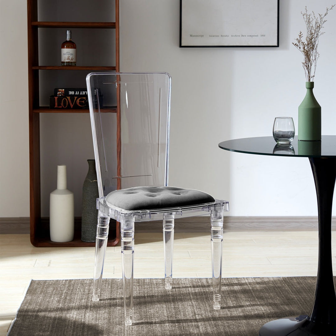 Anneliese Acrylic Chair | Gray