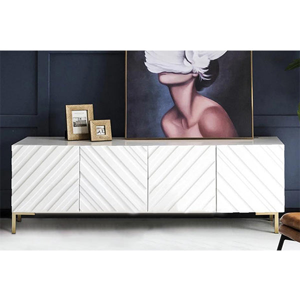 Tempered Tv Stand | Small | White