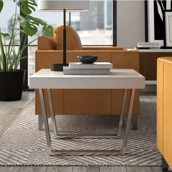 Riley End Table | White