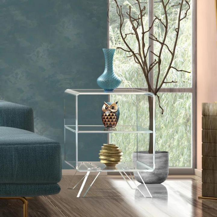 Saic Acrylic End Table | Clear