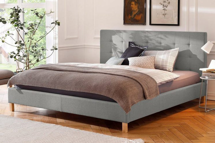 Spatium Bed Without Storage | King | Grey Fabric Upholstery