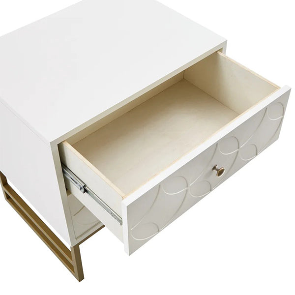 Joshua Bedside Table |White