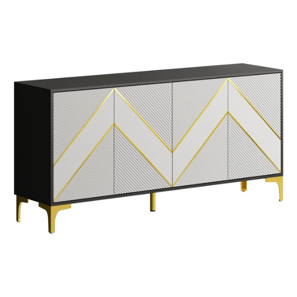 Khalil Sideboard & Cabinet | Small | Black & Grey