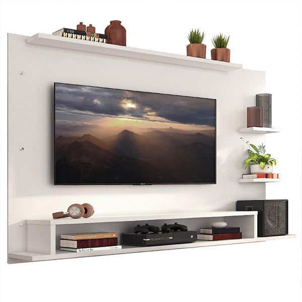 Panel Wall Mount TV Unit | White 55 Inches