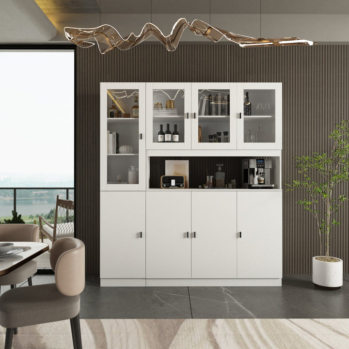 Mano Tall  Crockery Unit | White