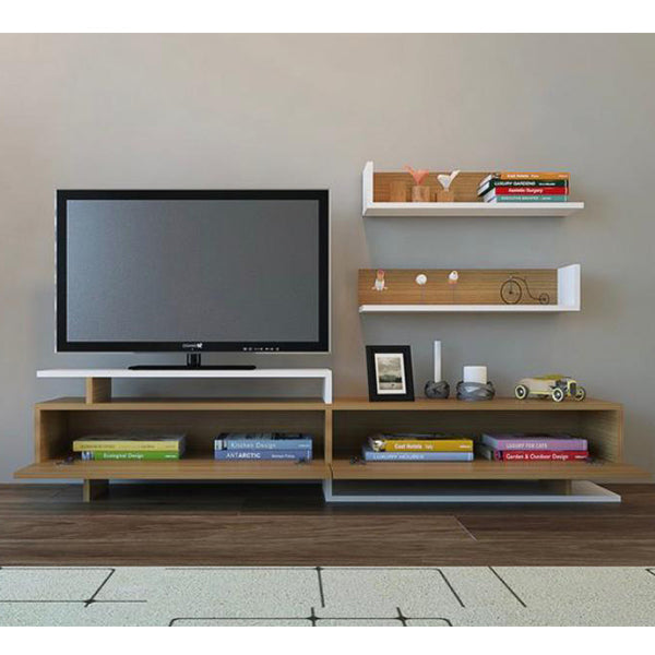 Dub Tv Stand | Walnut & White