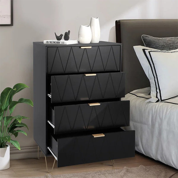 Anthony Chest Of 4 Drawers | Black