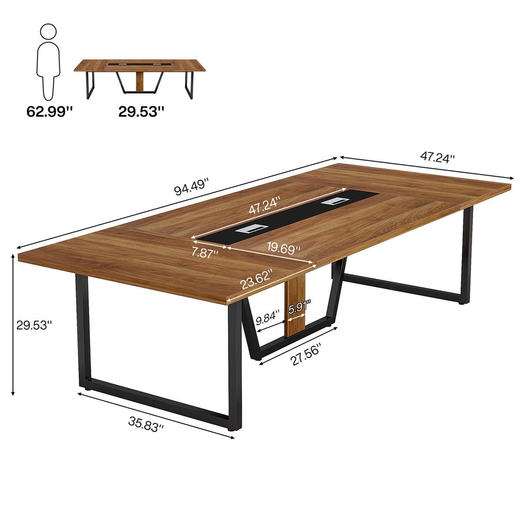 Haru Rectangle  Conference table | Brown