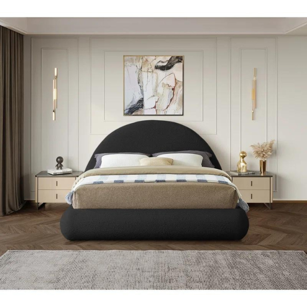 Quartz Bed Without Storage | King | Black Fabric