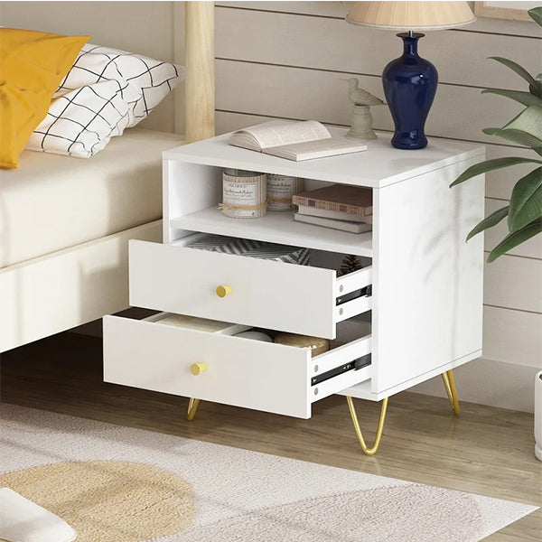 Andrew Bedside Table | White