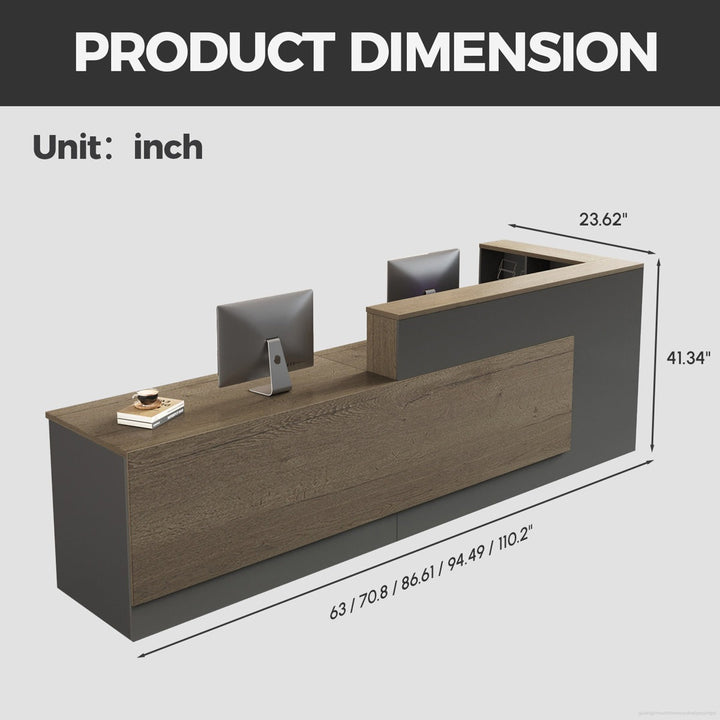 Aset Reception Table | Black & Brown