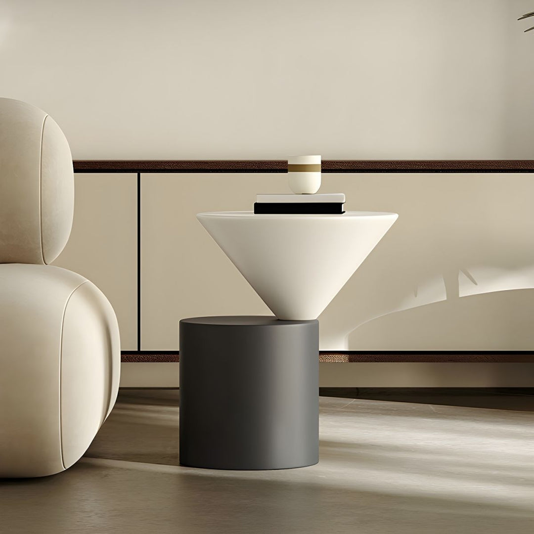 Lev  Side Table | Black & White