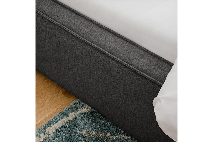 Samson Bed with Hydraulic Storage | King | Grey Fabric Upholstery