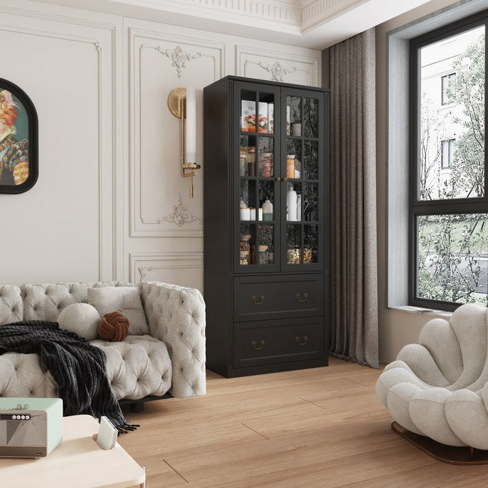 Zojo Tall Crockery Unit | Black