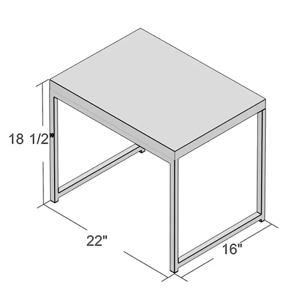 Modern End Table | White