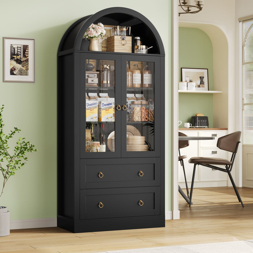Aug Tall Crockery Unit | Black