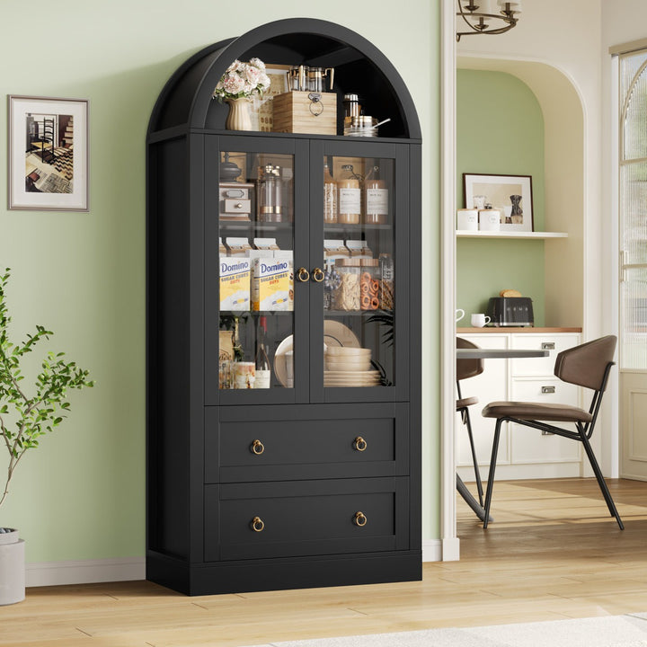 Aug Tall Crockery Unit | Black