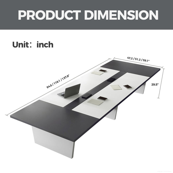 Alex  Conference table |White & Black