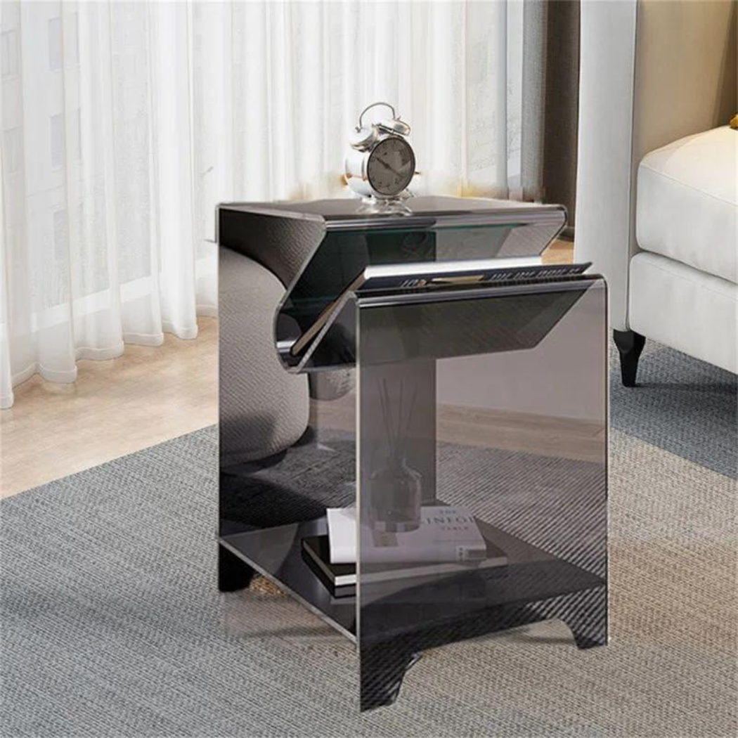 Crystaline Acrylic End Table | Black