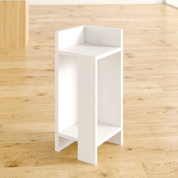 Corner End Table | White