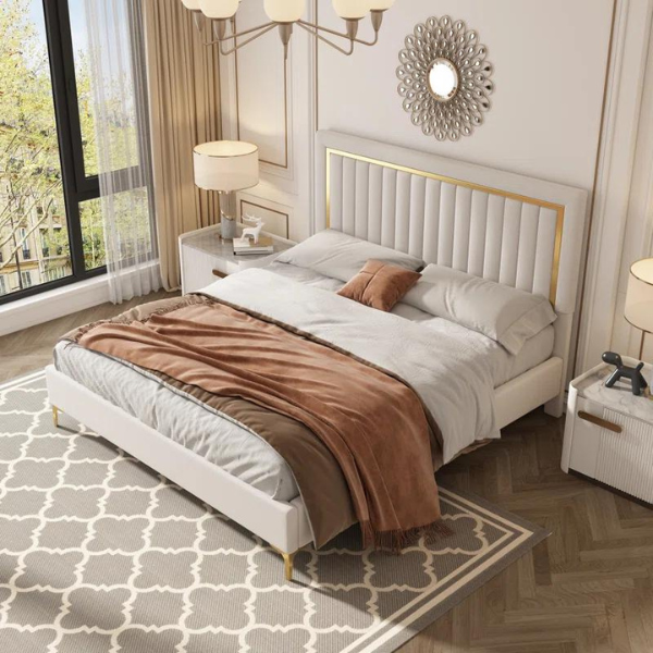 Sapphire Bed Without Storage | King | Beige