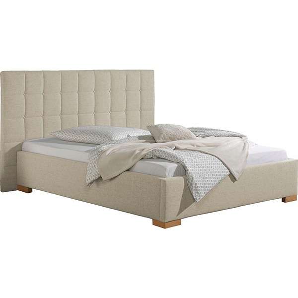 Neil Bed Without Storage | King | Cream Fabric