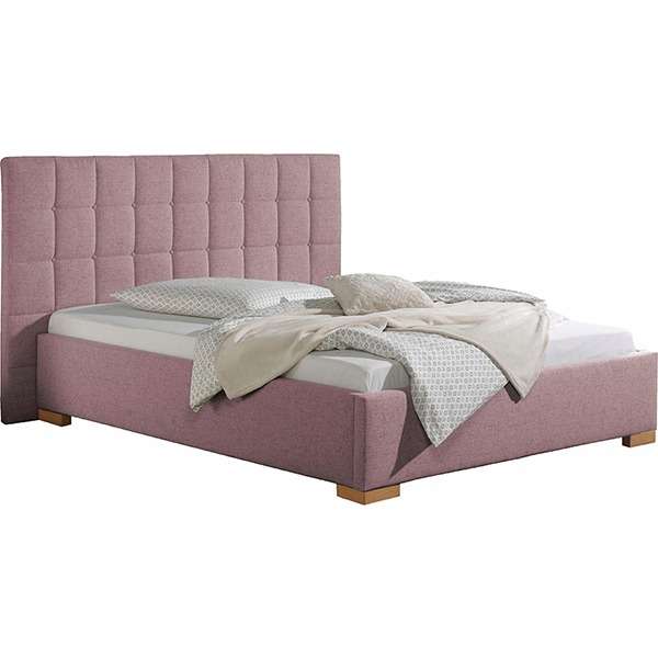 Neil Bed Without Storage | King | Pink Fabric