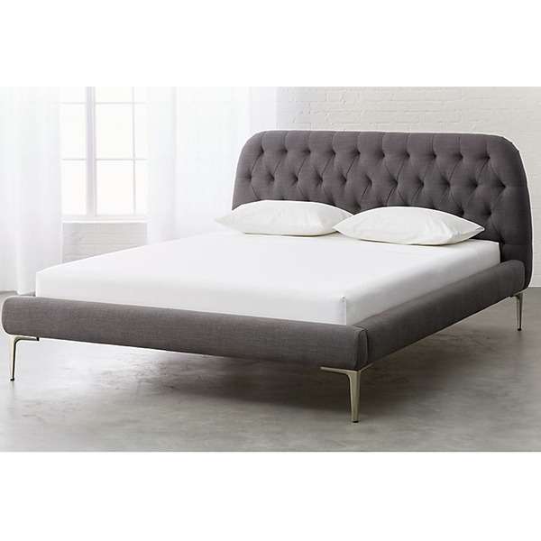 Kamari Bed Without Storage | King | Dark Grey Fabric