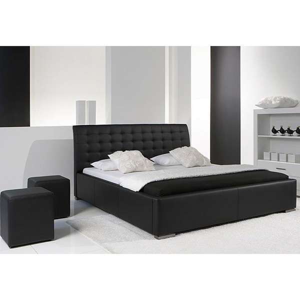 Paxton Bed with Hydraulic Storage | King | Black Leatherette