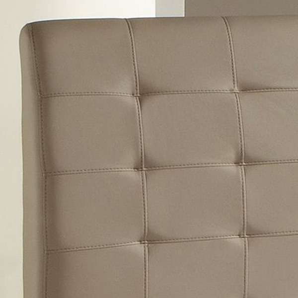 Paxton Bed with Hydraulic Storage | King | Beige Leatherette