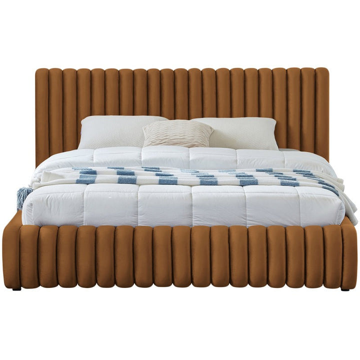 Kuro Bed without Storage | Queen | Tan Fabric
