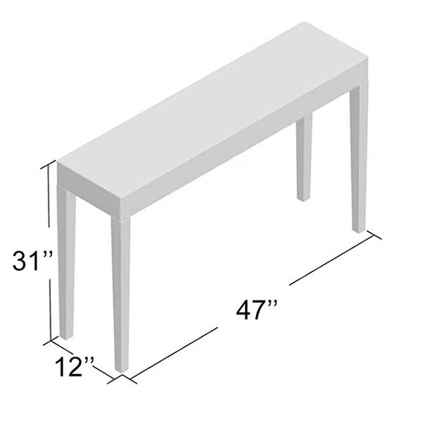 Foss Console Table | White