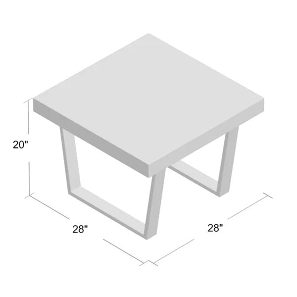 Riley End Table | White