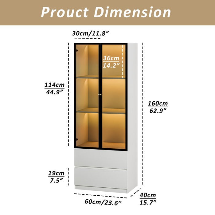 July Tall Crockery Unit | White