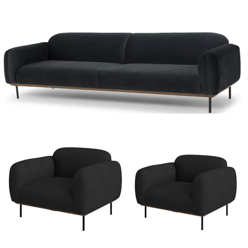 Rivet Sofa | 2 Seater | Charcoal