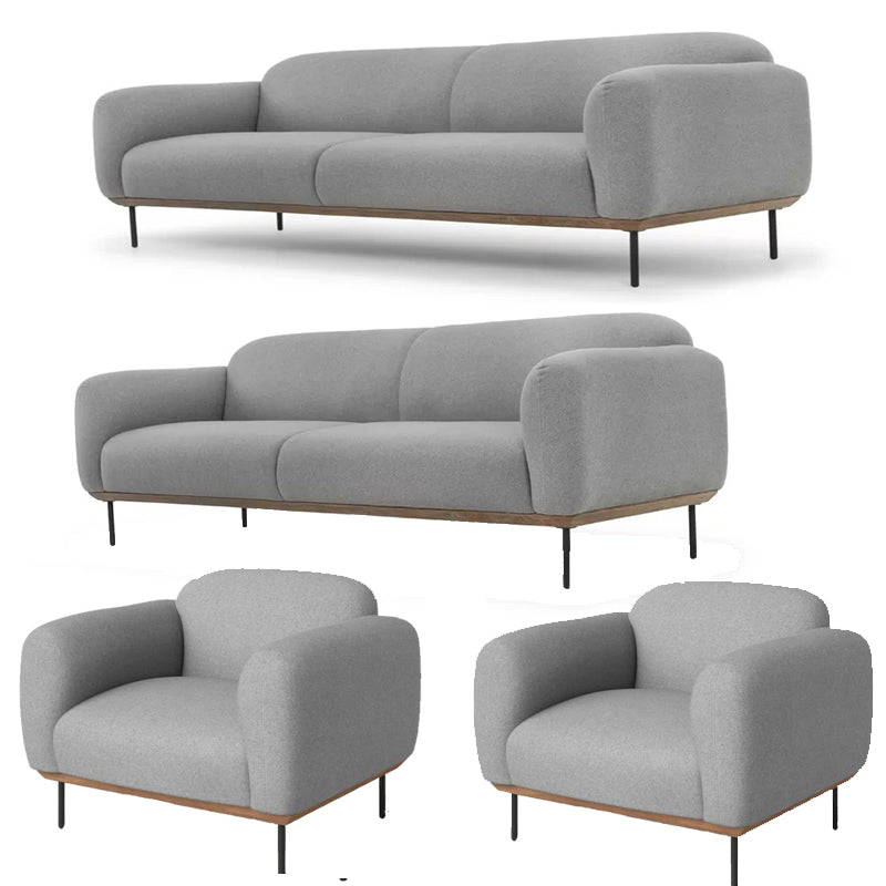 Rivet Sofa | 3 Seater | Grey