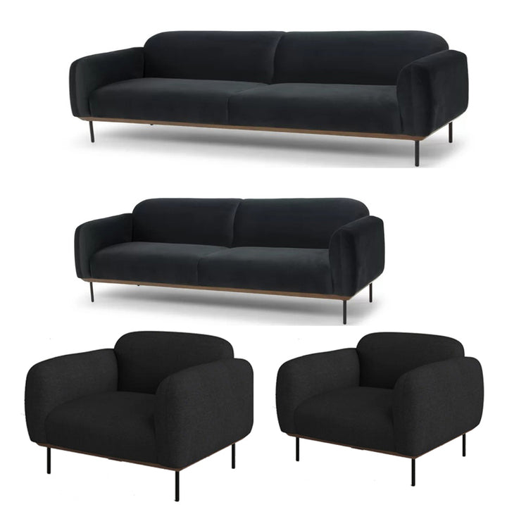 Rivet Sofa | 2 Seater | Charcoal