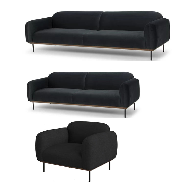 Rivet Sofa | 2 Seater | Charcoal