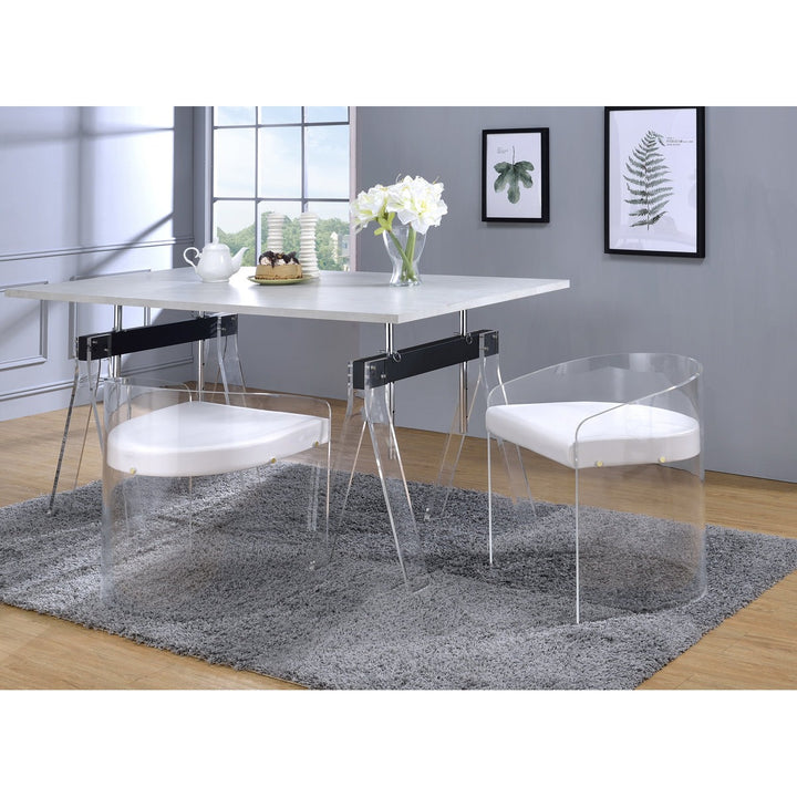 Elvira Arm Acrylic  Chair | Clear