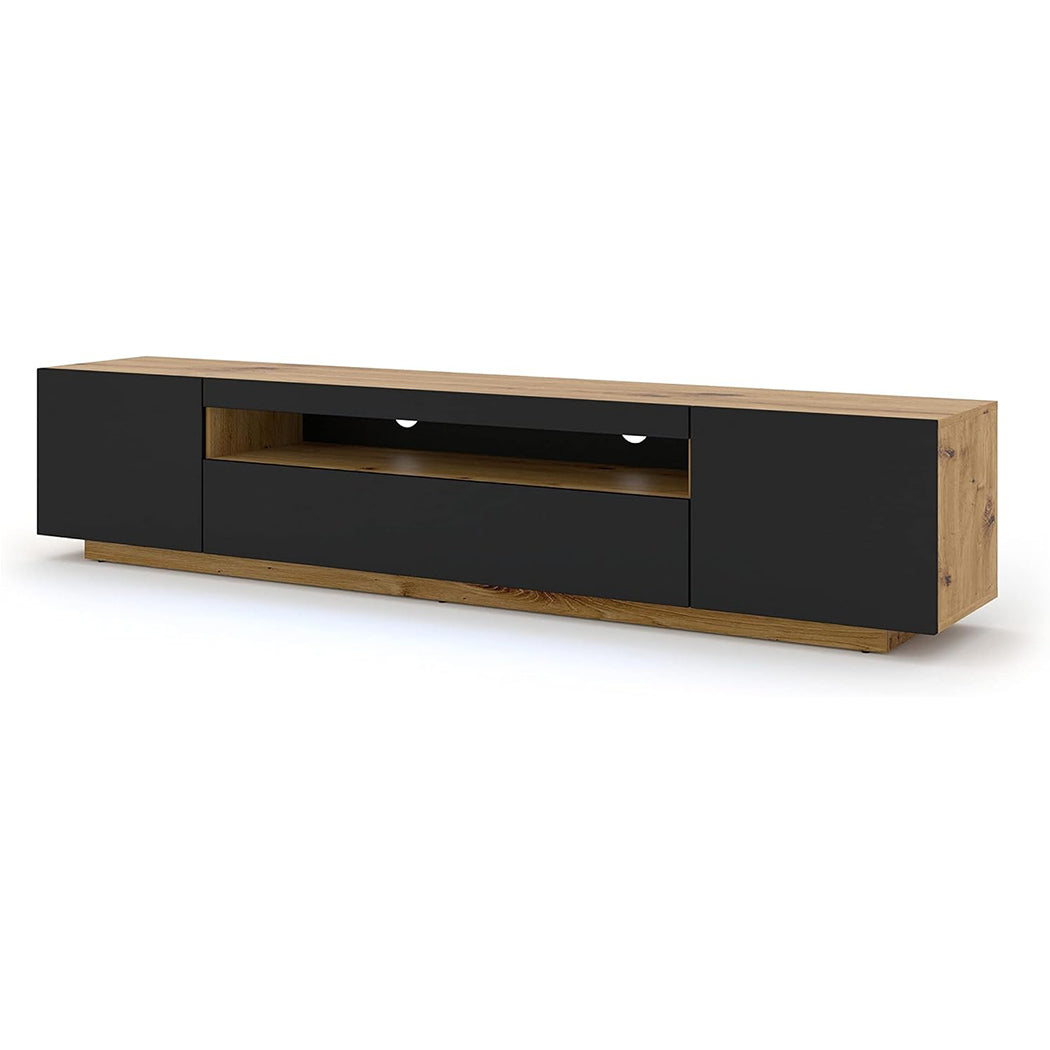 Nav Tv Stand | Large | Beech & Black Matte