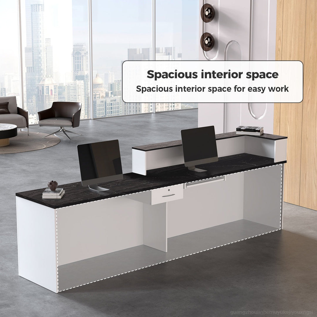 Kavi Reception Table | White & Black
