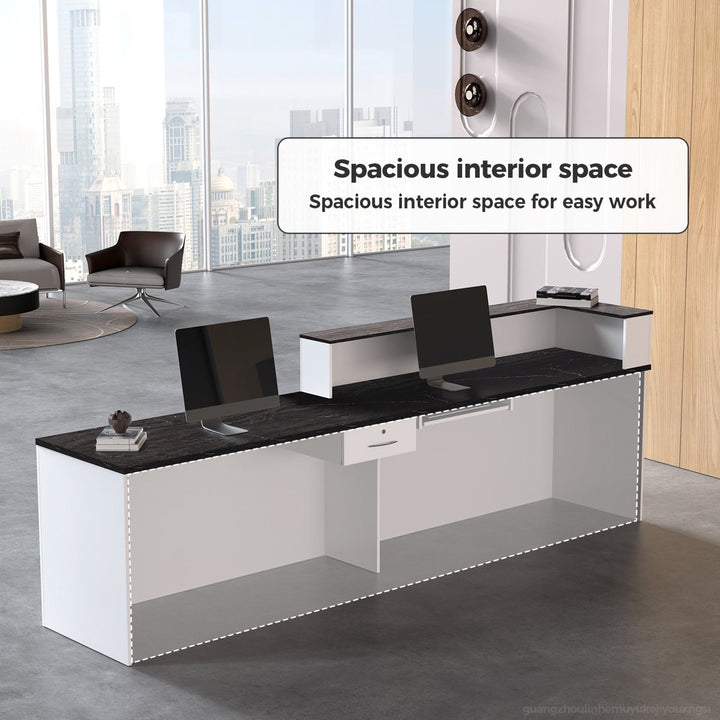 Kavi Reception Table | White & Black